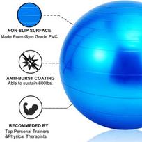 Other fitness products,Exercise Ball-Heavy Duty Stability Ball -for Fitness,Workout,Gym,blue