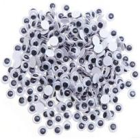 Klijuojamos akytės žaislams 8 mm, 100 vnt.