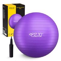 Gimnastikos kamuolys 4FIZJO, 65 cm, violetinis, fitness kamuolys, pripučiamas kamuolys, balansui, treniruotėms, pratimams