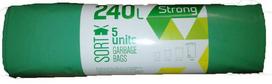 Šiukšlių maišai, LDPE, 240 l, 50 mk, 120 x 90 cm, SVANOB400_05800