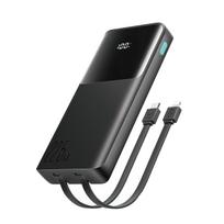 Joyroom JR-PBF19 22.5W 10000mAh išorinė baterija su dviem įmontuotais kabeliais - juoda
