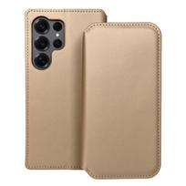DUAL POCKET knygos dėklas SAMSUNG S25 Ultra auksinis