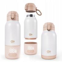 Nešiojamas belaidis pieno šildytuvas-termosas Kinderkraft Gaja, smėlio spalvos, 500 ml