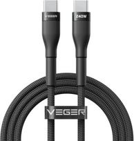 Kabel USB Veger Kabel USB C do USB C VEGER PD 5A 240W 1,5 m CC03 czarny