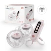 Dvigubas elektrinis nešiojamas pientraukis Kinderkraft GentleFlow Pink