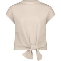 Megzta palaidinė moterims, Smėlio, Short-sleeved knit sweater