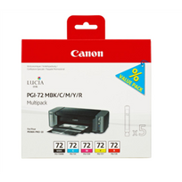 CANON 1LB PGI-72MBK/C/M/Y/R ink cartridge black and colour standard capacity multipack