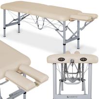 Masažo stalas Chiro Ultralux 19 Alu Vinyl Flex K033, smėlio spalvos