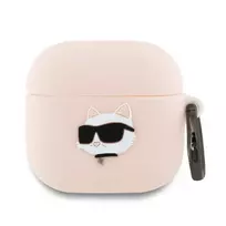 Karl Lagerfeld KLA4RUNCHP AirPods 4 cover pink|pink Silicone Choupette Head 3D