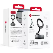 Forcell F-Grip Magic Mag magnetic car phone holder with suction cup MagSafe compatible black
