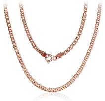 Auksinė grandinėlė Double rombo 2.5 mm, briaunų apdirbimas deimantu, Raudonas Auksas 585 praba