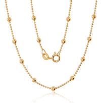 Sidabrinė grandinėlė Bead 1-3 mm, Sidabras 925 praba, geltonas auksas (padengti)