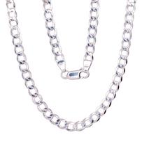 Sidabrinė grandinėlė Curb 4.5 mm, Sidabras 925 praba