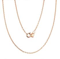 Sidabrinė grandinėlė Anchor 1 mm, briaunų apdirbimas deimantu, Sidabras 925 praba, raudonas auksas (padengti)