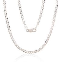 Sidabrinė grandinėlė Curb 2.5 mm, briaunų apdirbimas deimantu, Sidabras 925 praba