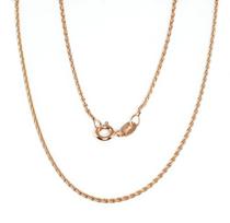 Sidabrinė grandinėlė Spiga 1, 1 mm, Sidabras 925 praba, raudonas auksas (padengti)