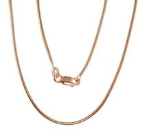Sidabrinė grandinėlė Snake 1, 5 mm, Sidabras 925 praba, raudonas auksas (padengti)