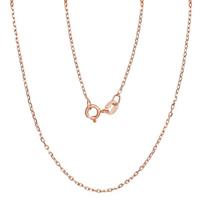 Sidabrinė grandinėlė Anchor 1 mm, briaunų apdirbimas deimantu, Sidabras 925 praba, raudonas auksas (padengti)