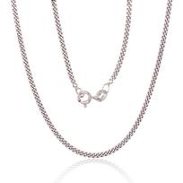 Sidabrinė grandinėlė Curb 2 mm, briaunų apdirbimas deimantu, Sidabras 925 praba, rodis (padengti)
