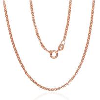 Sidabrinė grandinėlė Rollo 2 mm, Sidabras 925 praba, raudonas auksas (padengti)