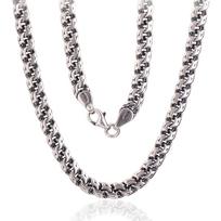 Sidabrinė grandinėlė Bismark 5 mm, Sidabras 925 praba, oksidas (padengti)