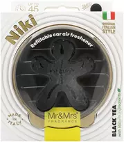 Mr&Mrs Fragrance Niki odinis automobilio oro gaiviklis, Juoda arbata