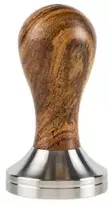SORSO Barista tamper, stainless steel, with a wooden handle, 51 mm – Brown
