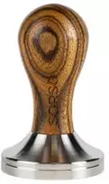 SORSO Barista tamper, stainless steel, with a wooden handle, 57 mm – Brown