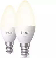 „Philips Hue“ E14 3,7 W „Balta Light“ (2700 K) B39 žvakinė lemputė, 2 vnt. pakuotėje
