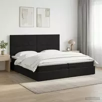Reguliuojama lova su čiužiniu Juoda 200 x 200 cm Audinys