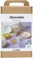 Diy Kit „Pasidaryk pats“ rinkinys – dėžutės – kriauklės – raktų pakabukai – pastelinės spalvos (977847)