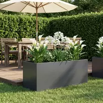 Sodo vazonas Antracito 80 x 40 x 40 cm Šaltai valcuotas plienas