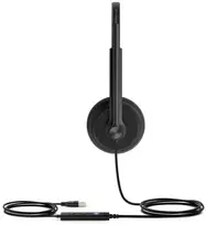 Yealink UH34 Lite Dual Teams ausinės, Laidinės, Biuras / Skambučių centras, 20–20 000 Hz, 110 g, Ausinės su mikrofonu, Juoda
