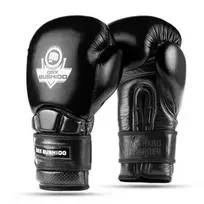 BUSHIDO Warrior RAUDONOS natūralios odos bokso pirštinės