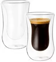 Termo stiklinės su dviguba sienele, 60 ml, skaidrios, 6 × 6 × 9 cm, 2 vnt.