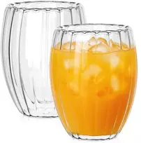 Terminės stiklinės su dviguba sienele, 320 ml, 9 × 9 × 11,5 cm, 2 vnt.
