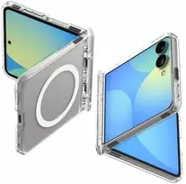 Dėklas SPIGEN ULTRA HYBRID PRO MAGSAFE GALAXY Z FLIP 8 SKAIDRUS/Baltas