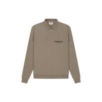 Fear Of God Essentials SS21 Long Sleeve French Terry Polo Unisex Polo Shirts Taupe Gray FOG-SS21-647 S