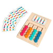 Montessori medinis spalvų ir formų derinimo pažinimo mokymosi žaidimų lenta ankstyvam vaikų smegenų stimuliavimui, loginio mąstymo lavinimo žaislai beige