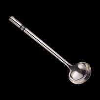 Nerūdijančio plieno didelis ilgakotis šefo wok keptuvė, sustiprintas sietelis, mentelė, ryžių šaukštas, specialus patiekimo šaukštas valgykloms Bright 6 Two Steel Handle Fried Spoon