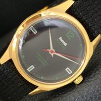 RANKINIS VINTAGE HMT PILOT INDIAN VYRIŠKAS JUODO CIFERBLATO LAIKRODIS a702076-5