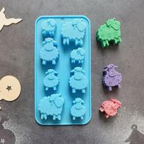 1Pc 8 Holes Sheep Animal Shaped Chocolate Silicone Mold Diy Candy Biscuit Jelly Pudding Ice Cube Pastry Baking Tools