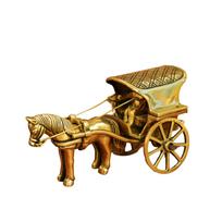 100% Pure Brass Horse Cart For Home Decor, Tanga Showpiece Antique Decor Idol
