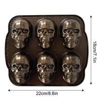 Helovino kaukolės kepimo forma 3D metalinė „pasidaryk pats“ skeletas torto forma Atspari aukštai temperatūrai aliuminio kepimo skarda Virtuvės reikmenys juoda