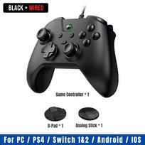 G4 Wired Game Controller for PS4 Compatible Console and PC with Turbo and Dual Vibration