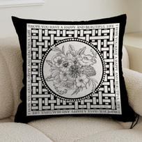 New Nordic retro style pillow cover living room sofa bedroom cushion by pillowcase light luxury high-end home decoration 45X45cm pillowcase