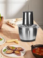 Premium 2 Speeds Electric Chopper Meat Grinder High-Quality Stainless Steel Mincer Food Home Cooking Space Kitchen Area Slicer Egg Beater Garlic Veg EU black