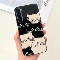 Oneplus Nord dėklas AC2001 AC2003 Mielas dinozaurų animacinis viršelis Minkštas silikoninis telefono dėklas One Plus Nord 1+Nord Coque Bamperis Oneplus Nord black