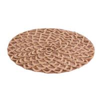 Round Boho Placemat Handwoven Heat Insulation Placemat Rustic Table Protector Mat for Home Farmhouse Weddings Baby Showers beige