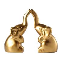 Resin Elephant Figurines Elephant Statues Animal Sculptures Collectible Figurines Ornament Desk Decorations for Home auksas